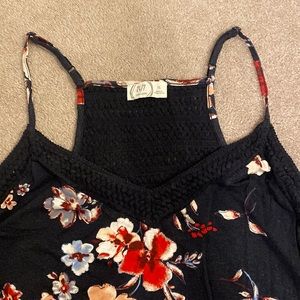 Maurice’s Tank Top-Size XL-Navy Floral Print-Adjustable Straps